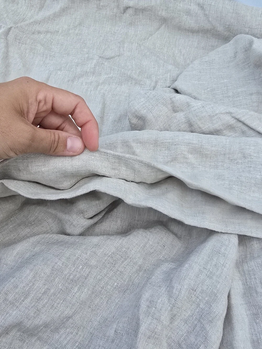 NWOT Quince European 100% Linen Duvet Cover Only Twin Natural Chambray